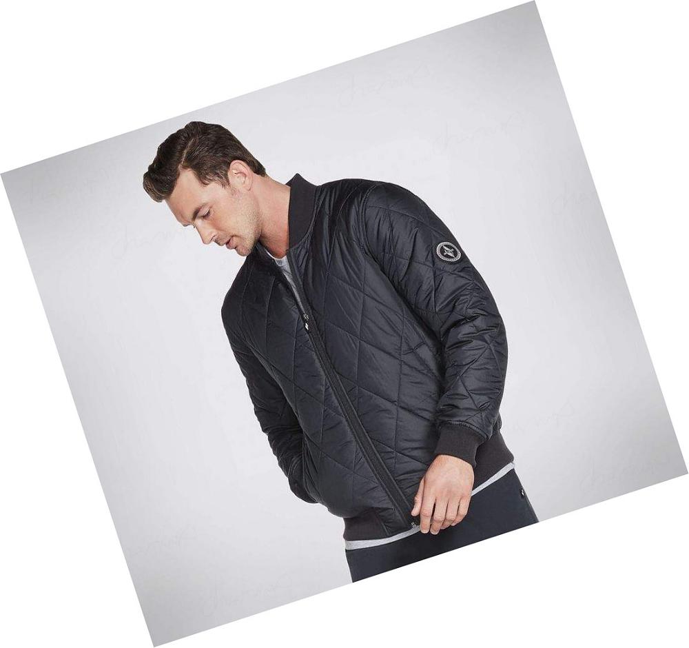 Chaquetas Skechers Apparel Apex Quilted Hombre Negras | AT50R_AR