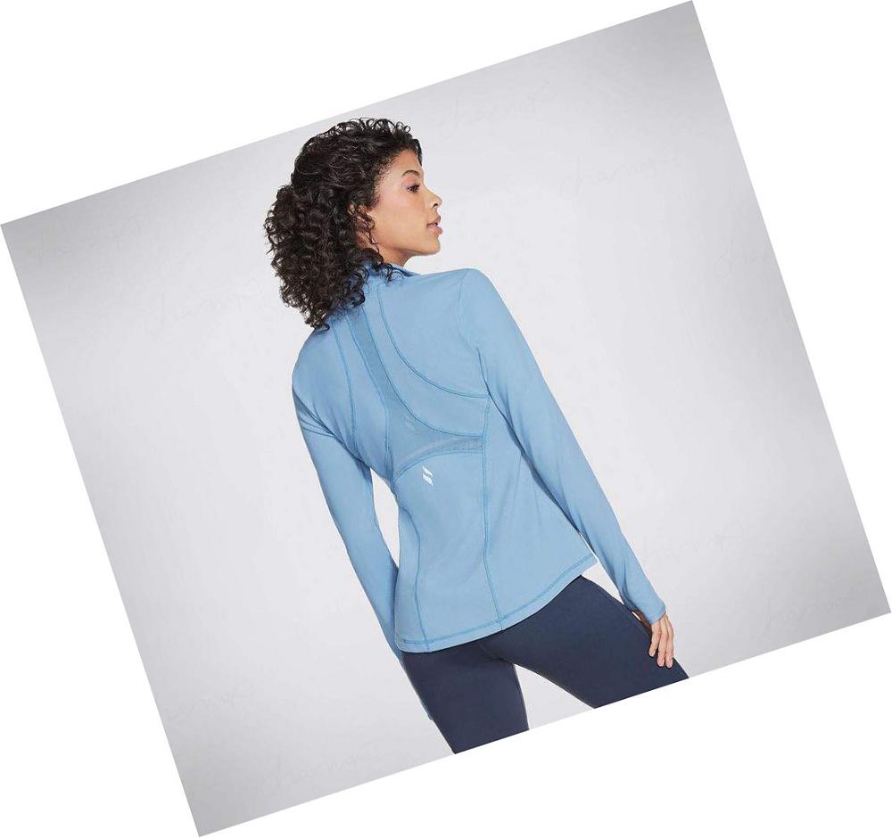 Chaquetas Skechers Apparel GO WALK Mesh Mujer Azules | 509T0_AR