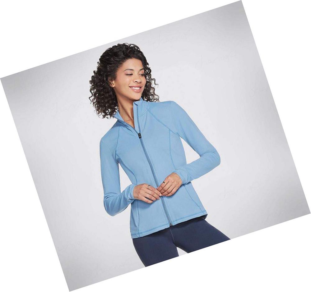 Chaquetas Skechers Apparel GO WALK Mesh Mujer Azules | 509T0_AR