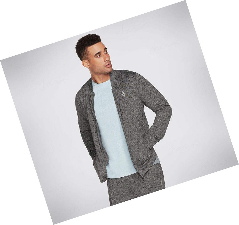 Chaquetas Skechers Apparel Hoodless Hoodie ULTRA GO Hombre Gris | AT89A_AR