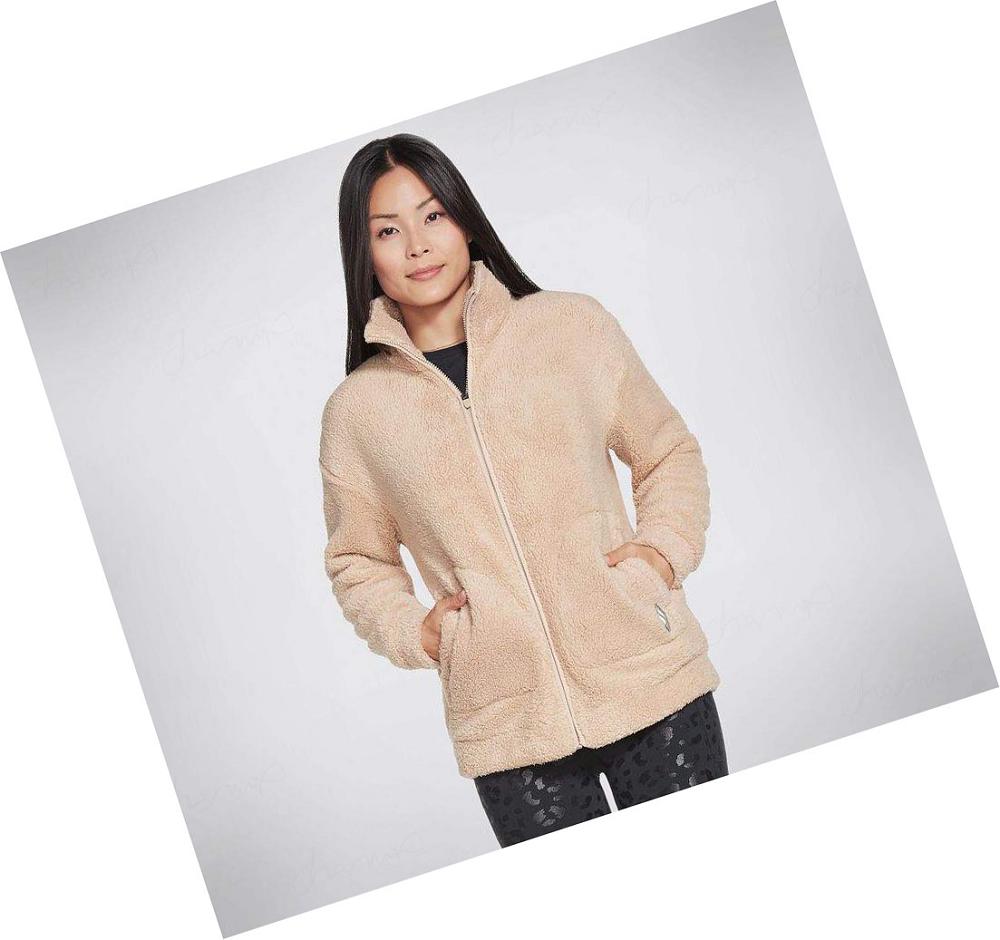 Chaquetas Skechers GOLounge Downtime Mujer Marrones | 399TE_AR