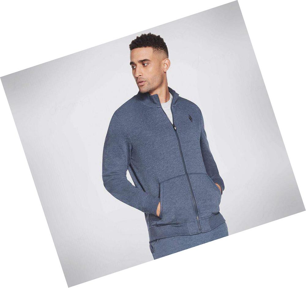 Chaquetas Skechers The Hoodless Hoodie GOwalk Everywhere Hombre Azul Marino | A812W_AR