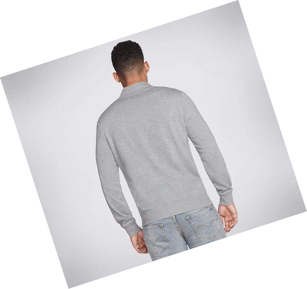 Chaquetas Skechers The Hoodless Hoodie GOwalk Everywhere Hombre Gris Claro | A81AL_AR