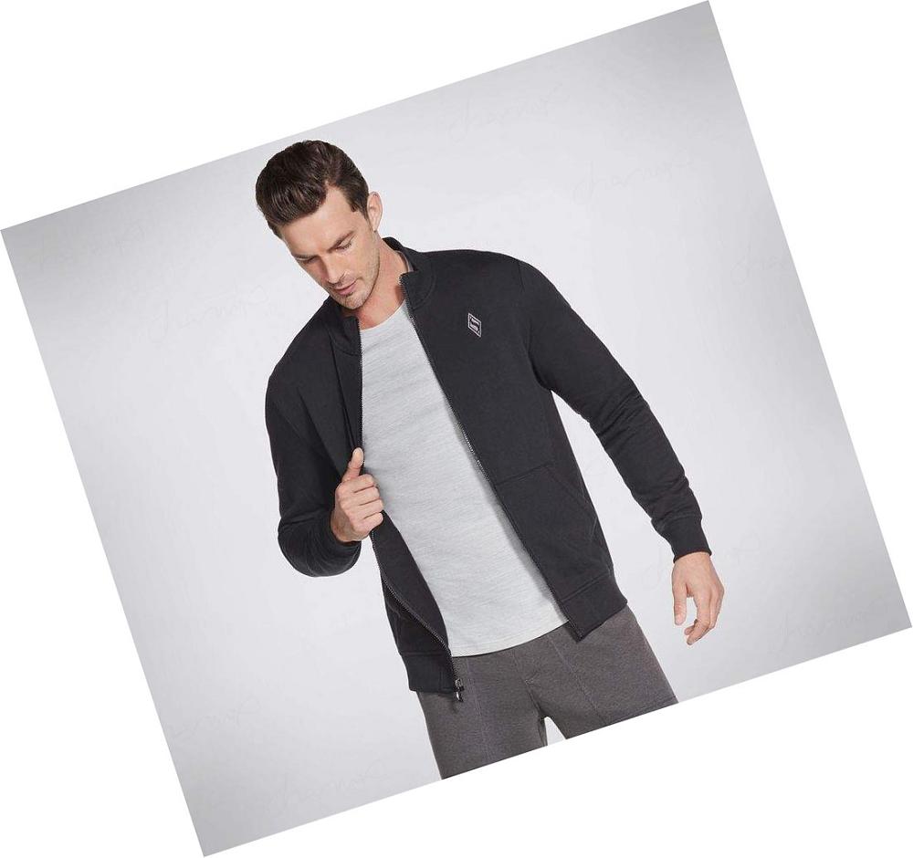 Chaquetas Skechers The Hoodless Hoodie GOwalk Everywhere Hombre Negras | A825D_AR