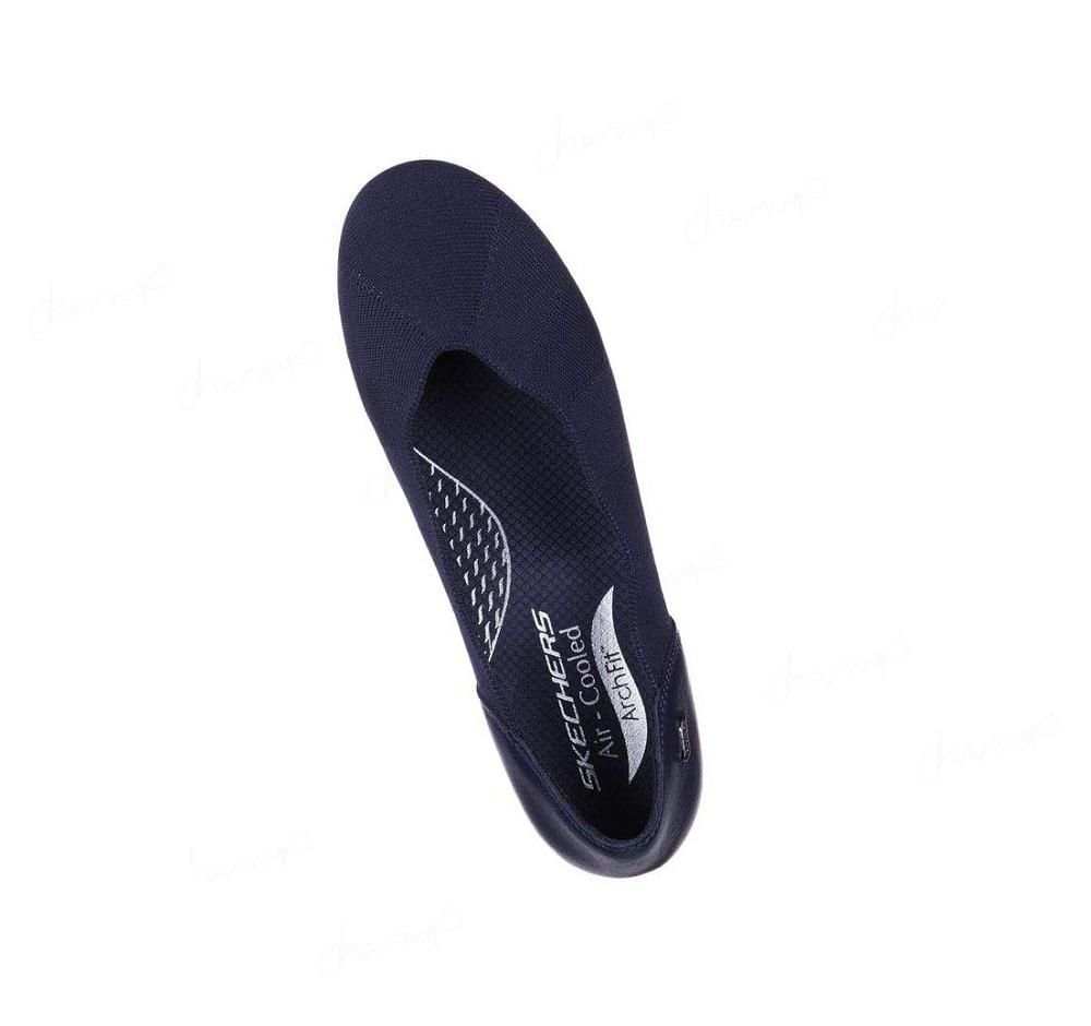 Flats Skechers Arch Fit Ballet - Must Be Mine Mujer Azul Marino | A8T6C_AR