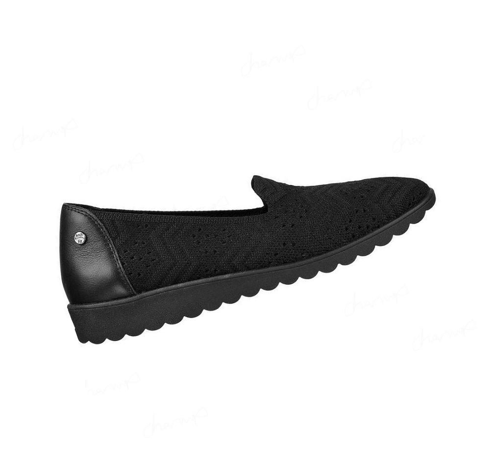 Flats Skechers Arch Fit Cleo Wedge Mujer Negras | A853E_AR