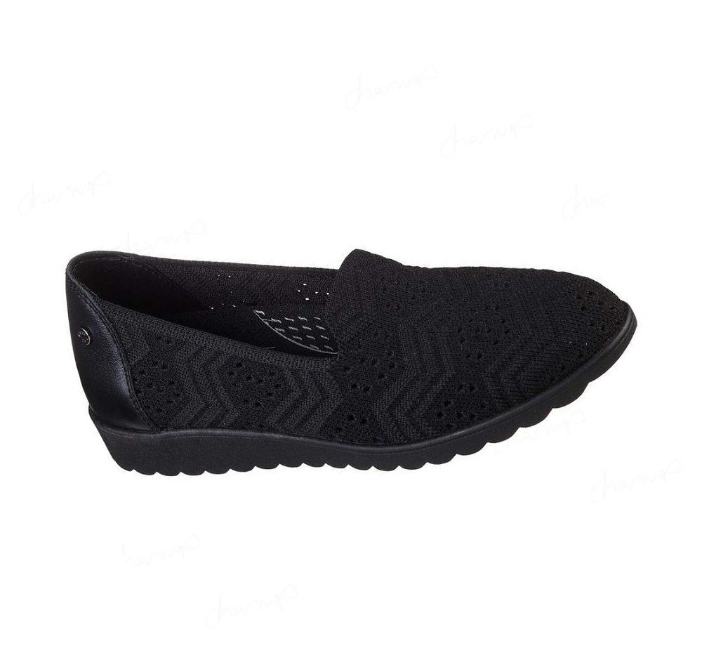 Flats Skechers Arch Fit Cleo Wedge Mujer Negras | A853E_AR