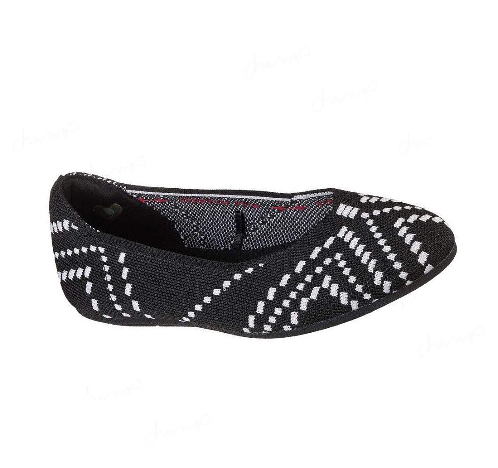 Flats Skechers Cleo 2.0 - Be Amazed Mujer Negras Blancas | AT92S_AR