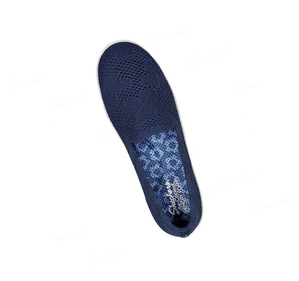 Flats Skechers Cleo Cup - Flower Winds Mujer Azul Marino | AT80A_AR