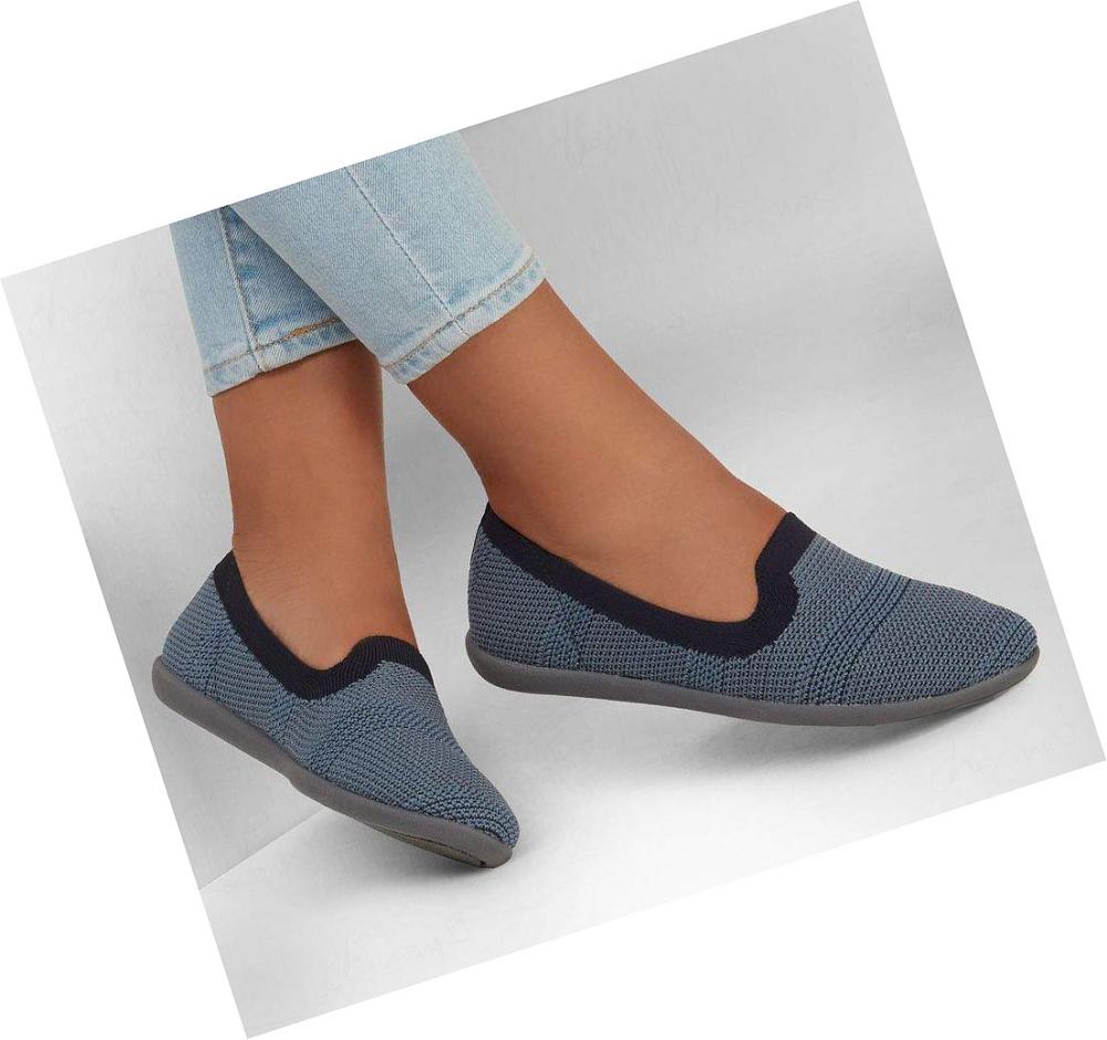 Flats Skechers Cleo Deporte - Our Town Mujer Azul Marino Azules | A81TX_AR