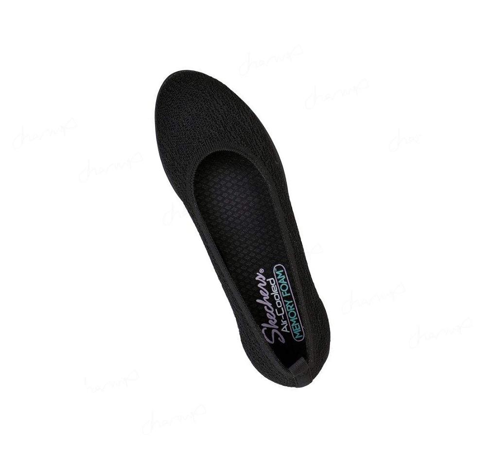 Flats Skechers Cleo Flex Wedge - Flipside Mujer Negras | A91T0_AR