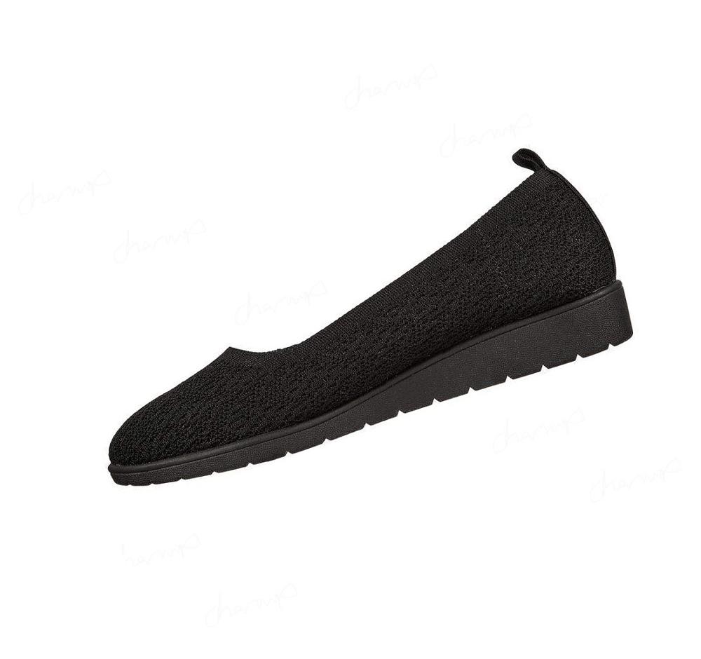 Flats Skechers Cleo Flex Wedge - Flipside Mujer Negras | A91T0_AR