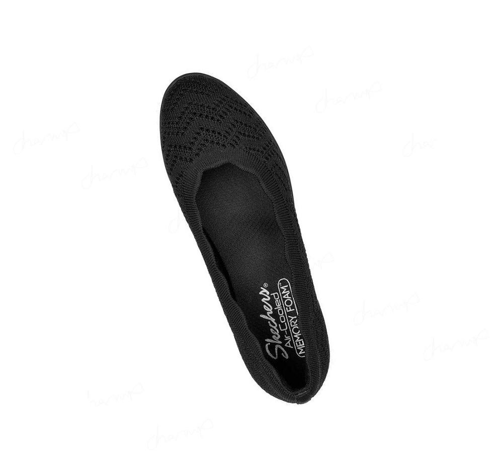 Flats Skechers Cleo Flex Wedge - New Days Mujer Negras | A905E_AR