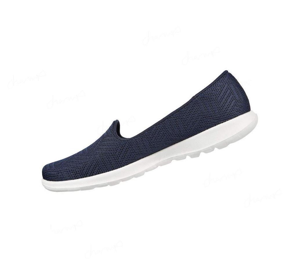 Flats Skechers GO WALK Lite - Sweet Gal Mujer Azul Marino Blancas | A892L_AR