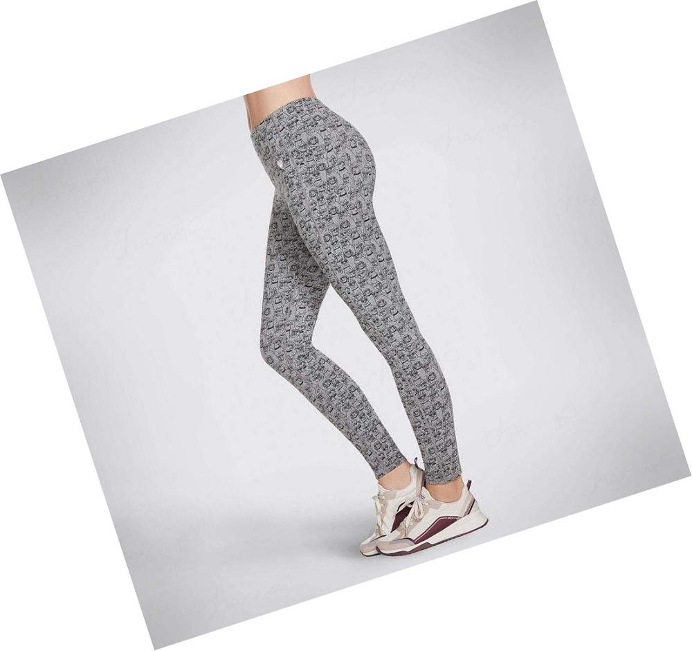 Leggins Skechers BOBS Heart Eyes Mujer Leopardo | 568AC_AR