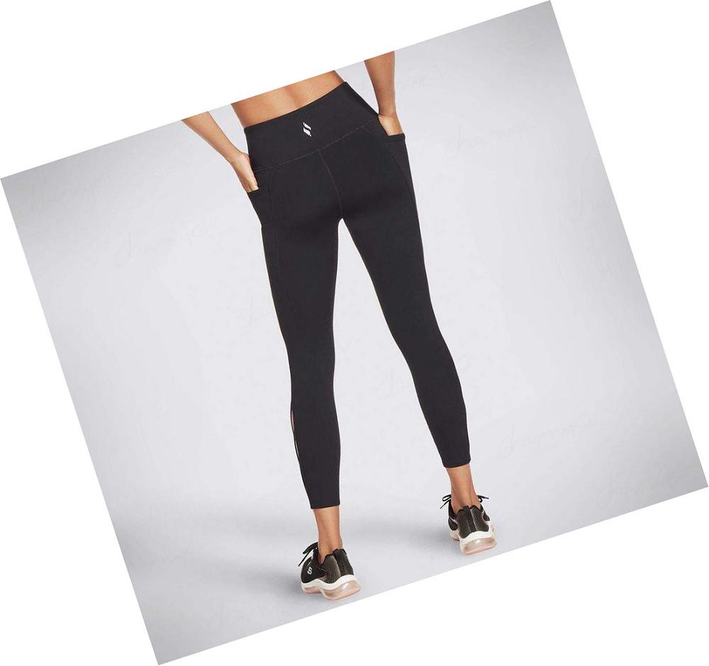 Leggins Skechers Diamond Slit HW 7/8 Mujer Negras | 5TAAA_AR