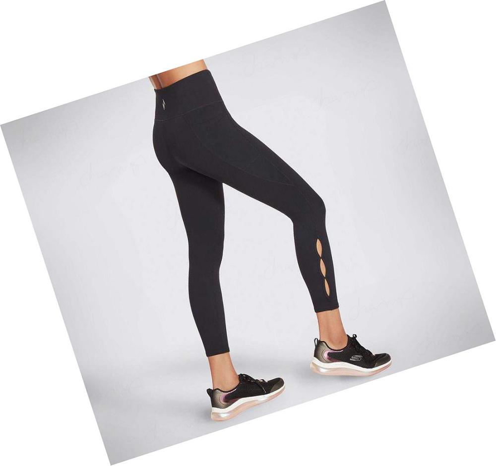 Leggins Skechers Diamond Slit HW 7/8 Mujer Negras | 5TAAA_AR