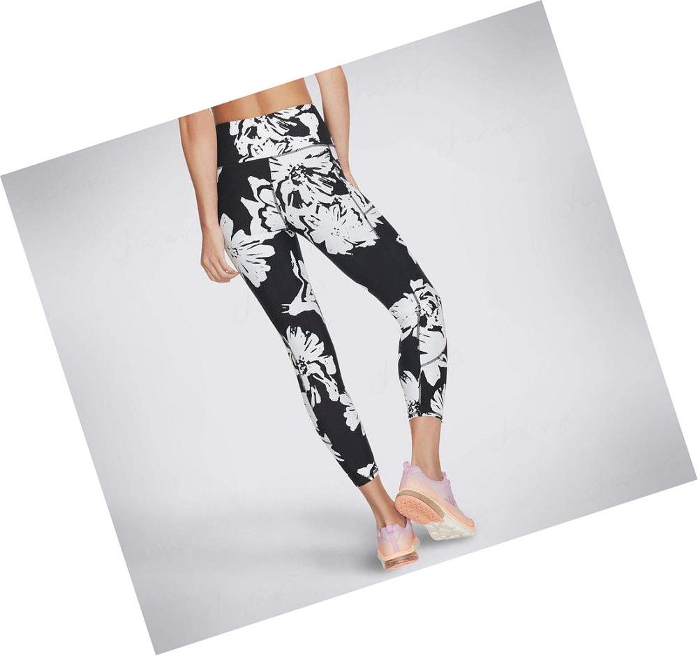 Leggins Skechers Flourish HW 7/8 Mujer Negras | 5609E_AR