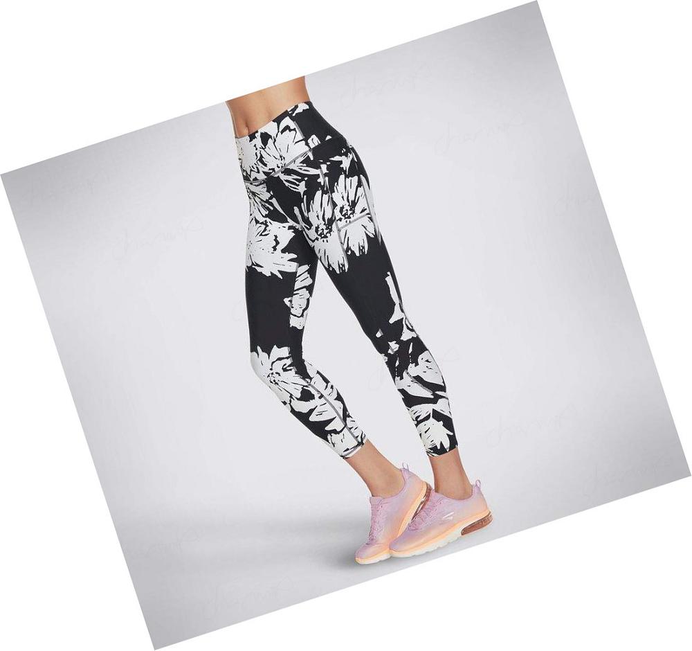 Leggins Skechers Flourish HW 7/8 Mujer Negras | 5609E_AR