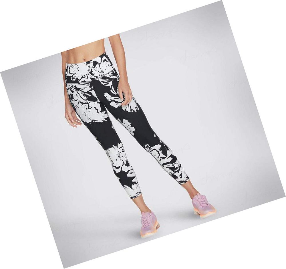 Leggins Skechers Flourish HW 7/8 Mujer Negras | 5609E_AR