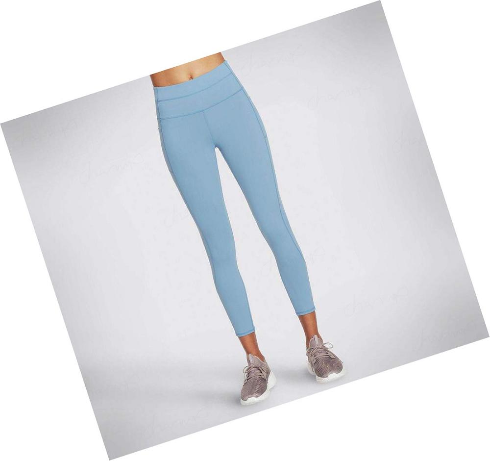 Leggins Skechers GO WALK HW 7/8 Mujer Azules | 628A5_AR