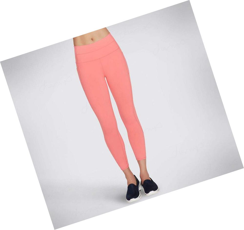 Leggins Skechers GO WALK HW 7/8 Mujer Coral | 6269P_AR