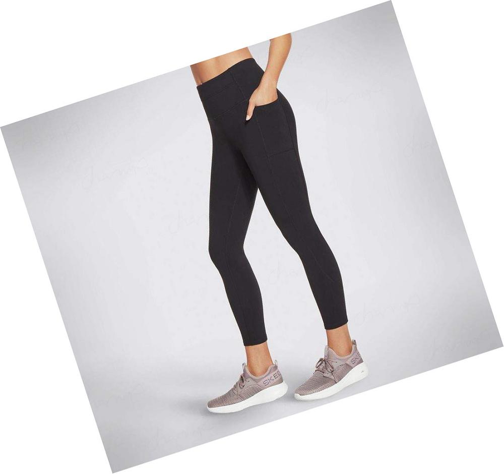 Leggins Skechers GO WALK HW 7/8 Mujer Negras | 62T2L_AR