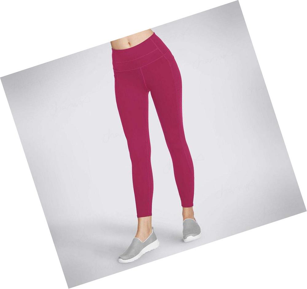 Leggins Skechers GO WALK HW 7/8 Mujer Rojas | 62AAW_AR