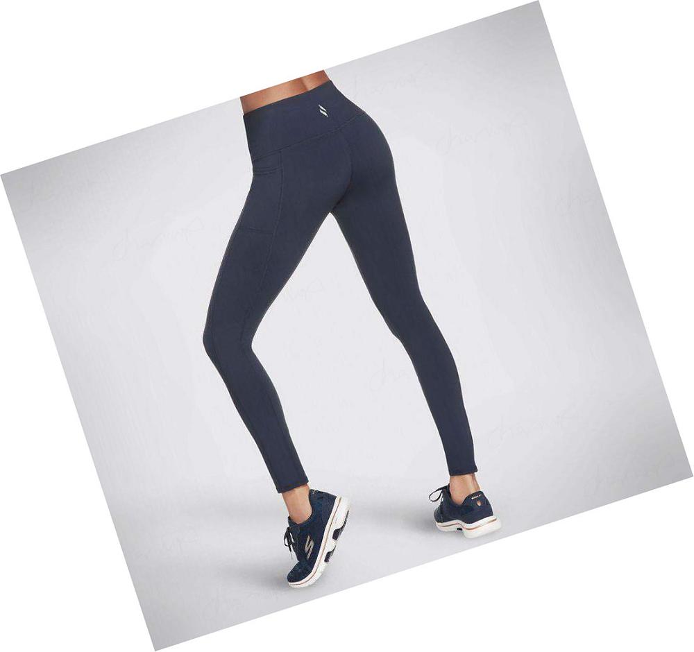 Leggins Skechers GO WALK HW Mujer Azul Marino | 6309D_AR