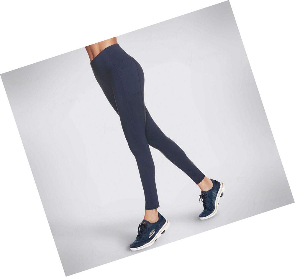 Leggins Skechers GO WALK HW Mujer Azul Marino | 6309D_AR