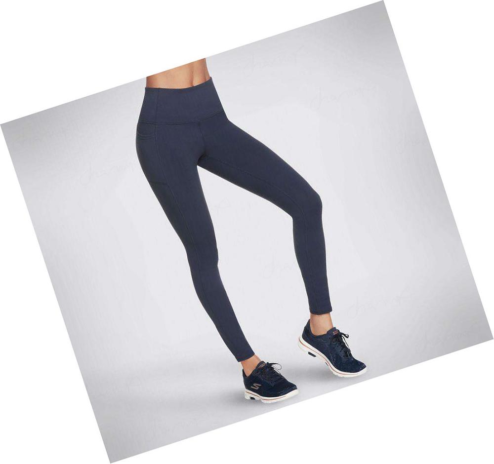 Leggins Skechers GO WALK HW Mujer Azul Marino | 6309D_AR