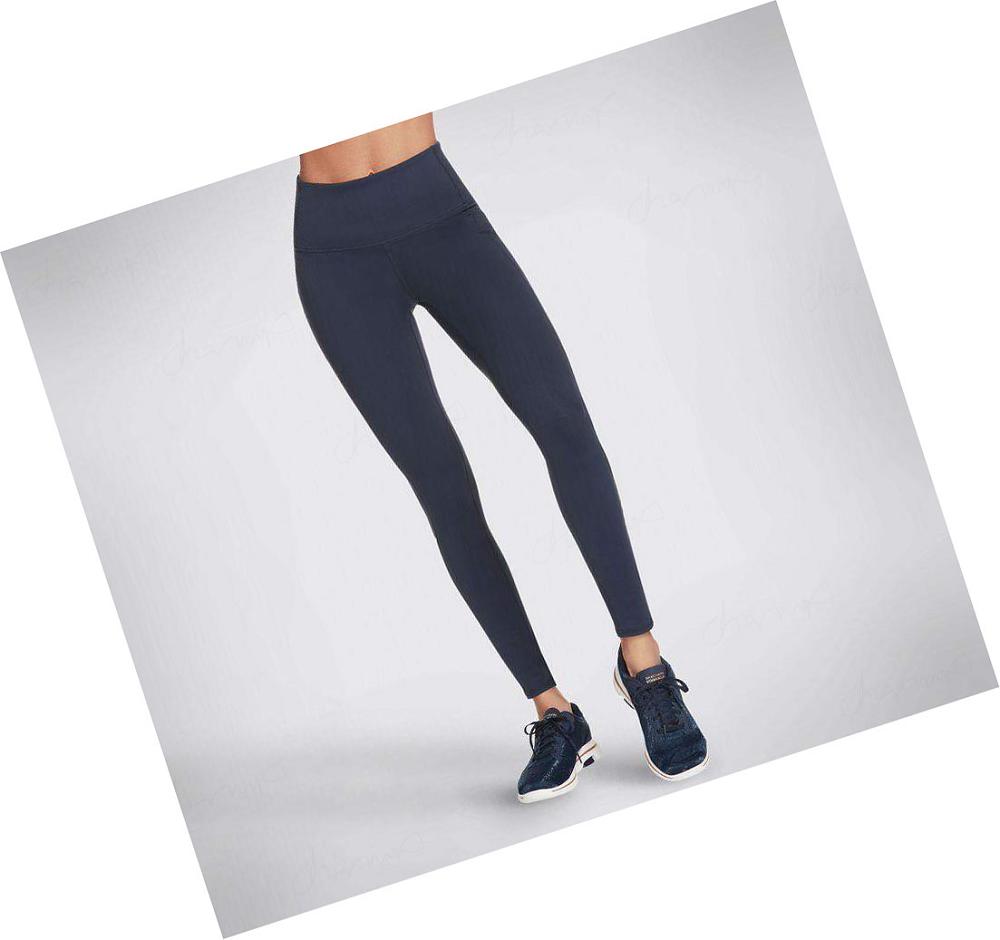 Leggins Skechers GO WALK HW Mujer Azul Marino | 6309D_AR