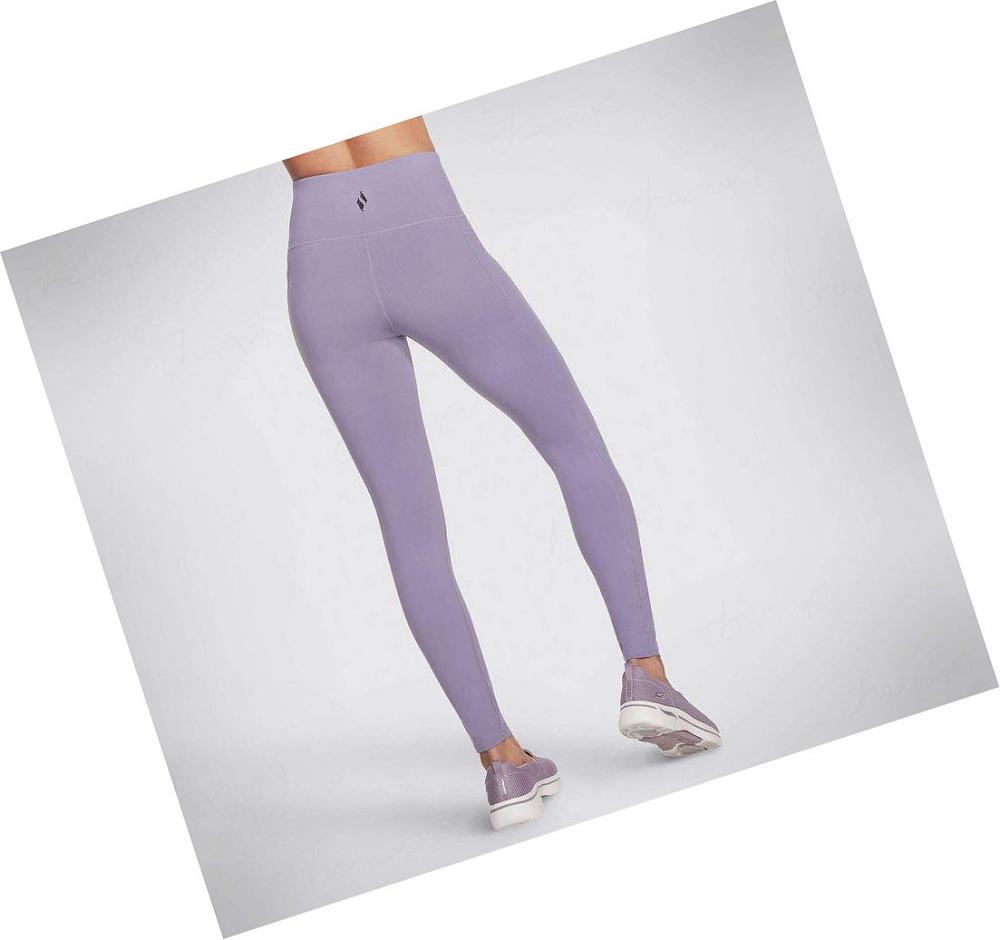 Leggins Skechers GO WALK HW Mujer Moradas | 633AC_AR