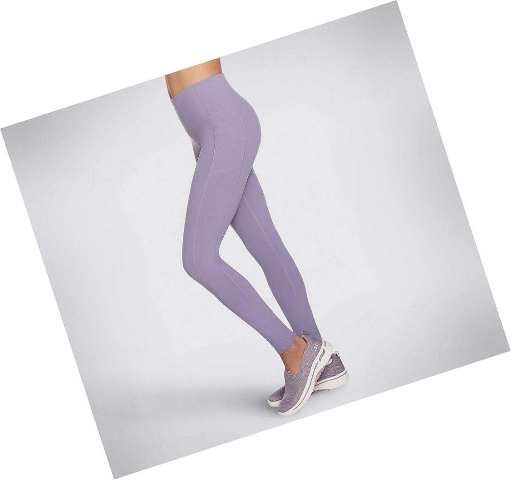 Leggins Skechers GO WALK HW Mujer Moradas | 633AC_AR