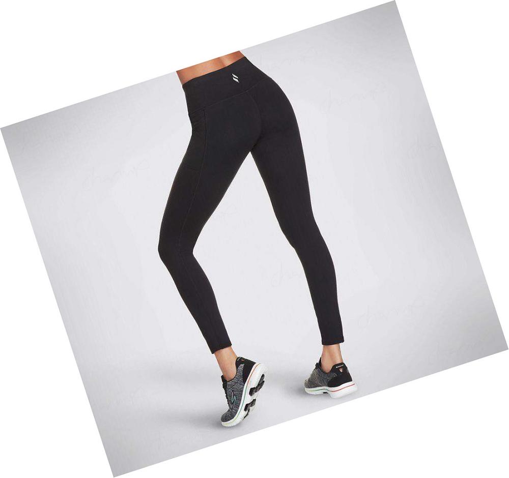 Leggins Skechers GO WALK HW Mujer Negras | 6359B_AR