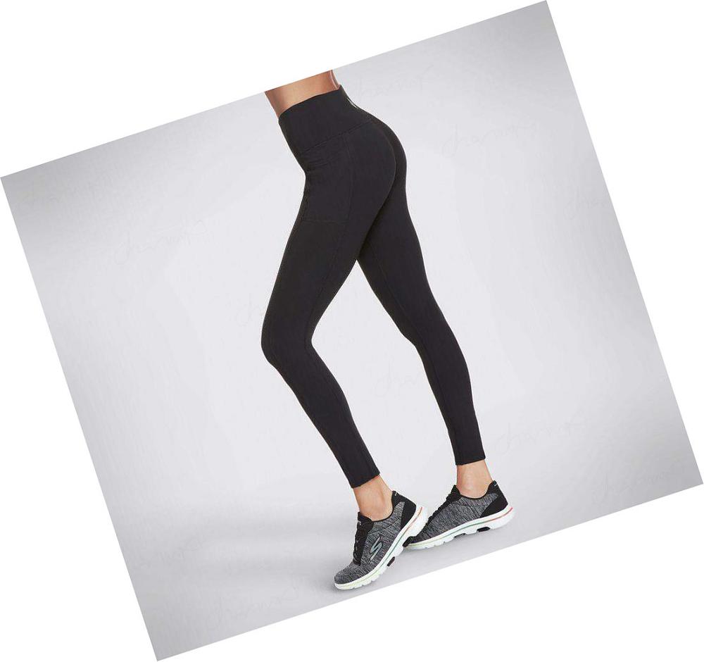 Leggins Skechers GO WALK HW Mujer Negras | 6359B_AR