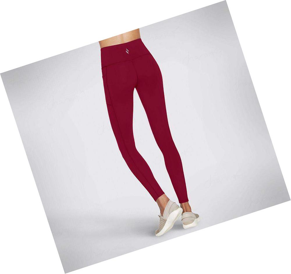 Leggins Skechers GO WALK HW Mujer Rojas | 629T0_AR