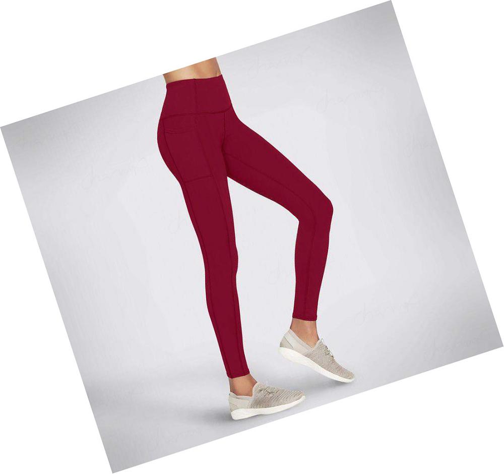 Leggins Skechers GO WALK HW Mujer Rojas | 629T0_AR