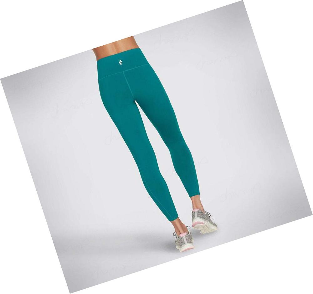 Leggins Skechers GO WALK HW Mujer Turquesa | 629AK_AR