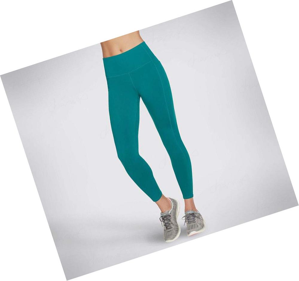 Leggins Skechers GO WALK HW Mujer Turquesa | 629AK_AR