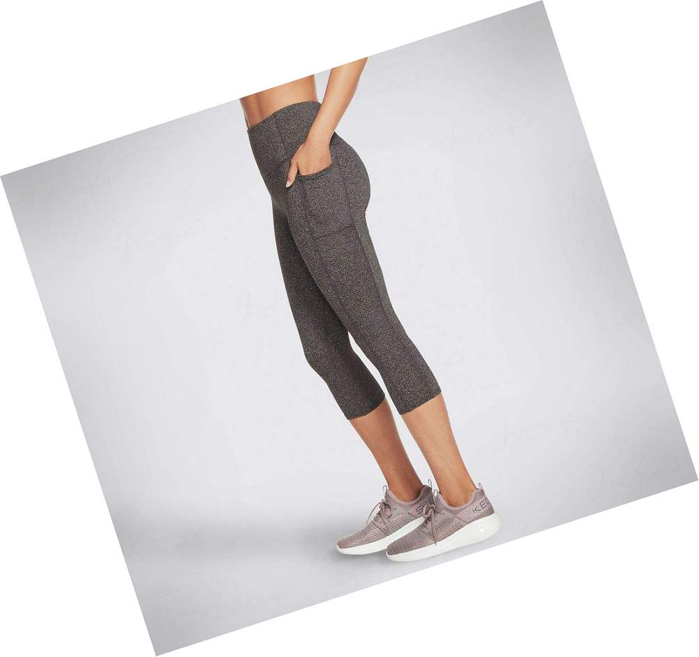 Leggins Skechers The GO WALK HW Mid Mujer Gris | 6209G_AR