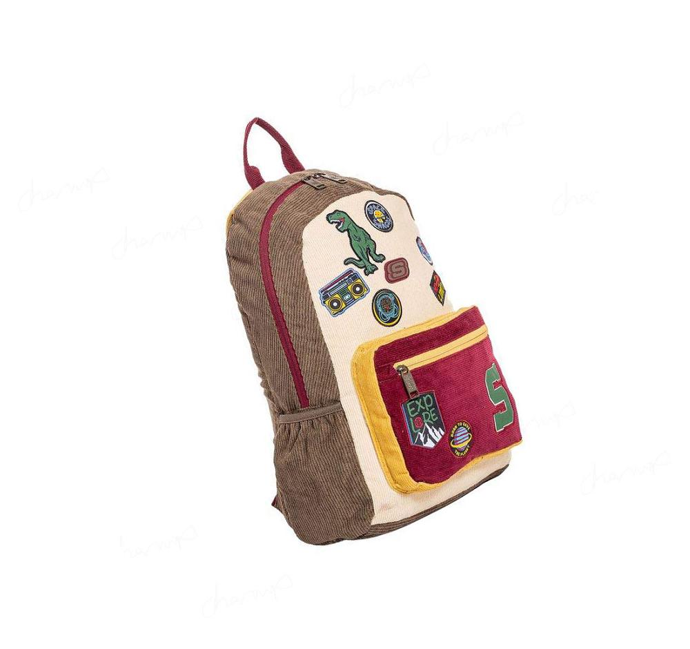 Mochilas Skechers Corduroy Adventure Niño Marrones | T2A2L_AR