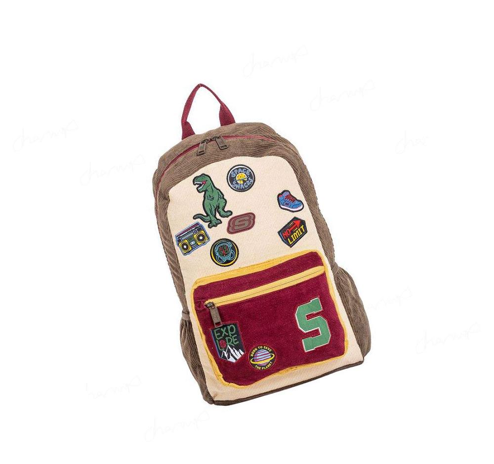 Mochilas Skechers Corduroy Adventure Niño Marrones | T2A2L_AR