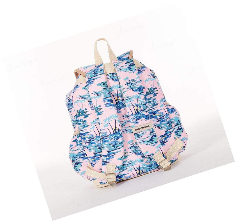 Mochilas Skechers Rucksack Drawstring Mujer Azules Rosas | A619E_AR