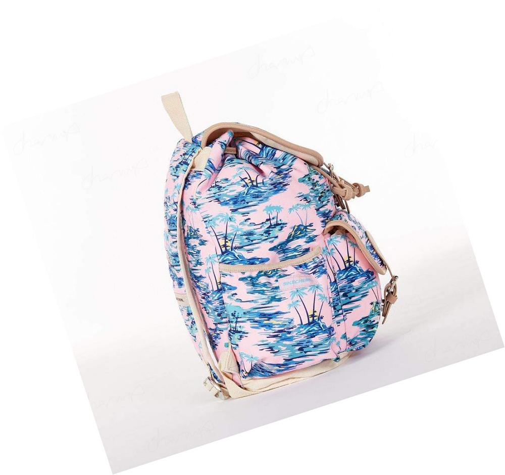 Mochilas Skechers Rucksack Drawstring Mujer Azules Rosas | A619E_AR