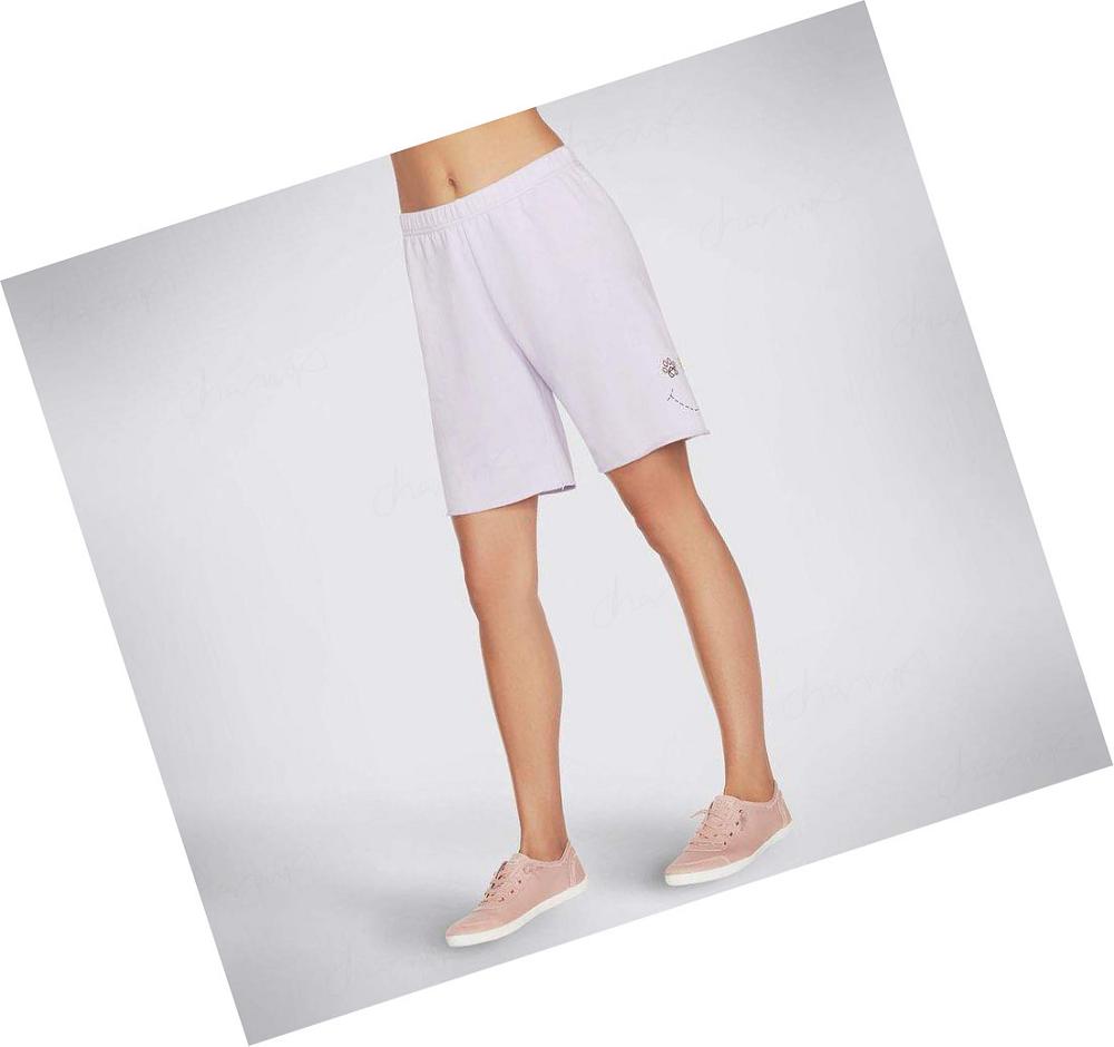 Pantalones Cortos Skechers BOBS Happy Paws Furmuda Mujer Lavanda | 5909A_AR