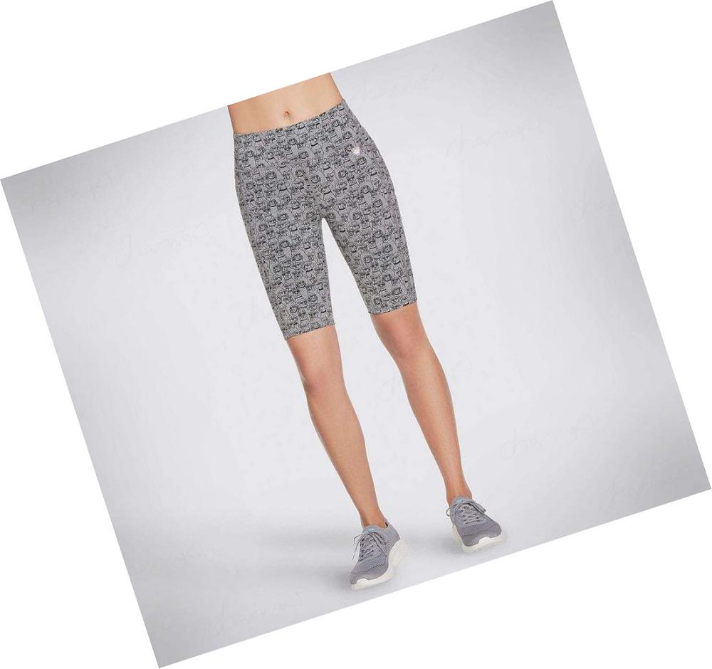 Pantalones Cortos Skechers BOBS Heart Eyes Bike Mujer Leopardo | 59T25_AR