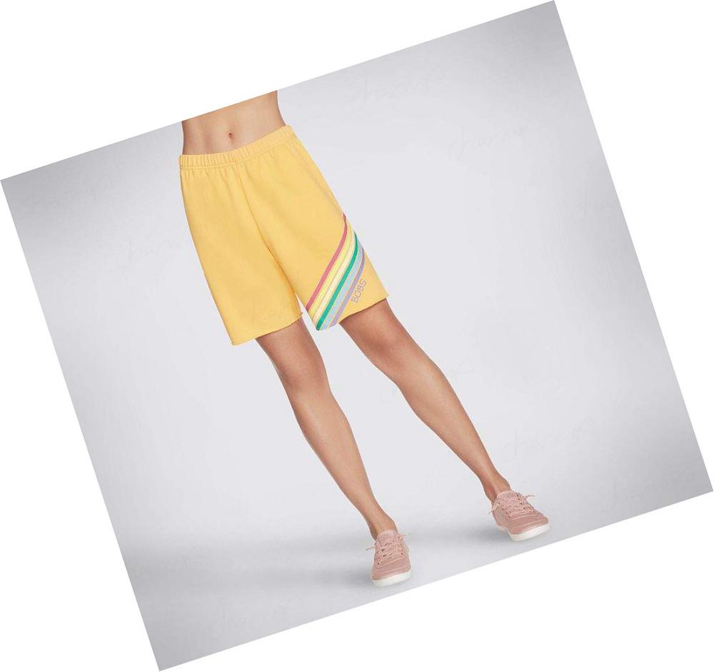 Pantalones Cortos Skechers BOBS Rainbow Corner Furmuda Mujer Amarillo | 5822A_AR