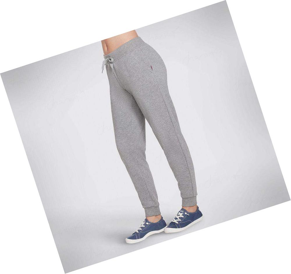 Pantalones Jogger Skechers BOBS French Terry Mujer Gris | 5A59Q_AR