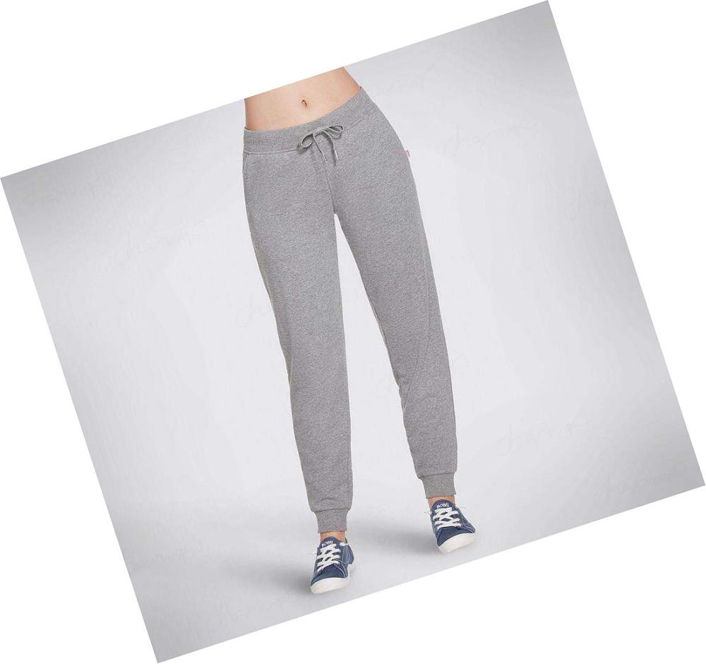 Pantalones Jogger Skechers BOBS French Terry Mujer Gris | 5A59Q_AR